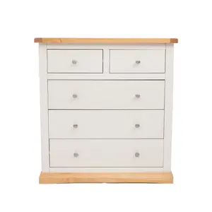 Trevi 5 Drawer Chest of Drawers Chrome Knob