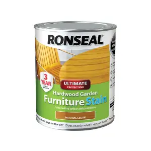 Ronseal Hardwood Natural cedar Furniture Wood stain, 750ml