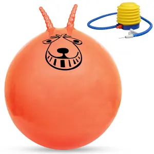 MEDIUM EXERCISE RETRO SPACE HOPPER TOY PLAY BALL ADULT KIDS GAME 60CM