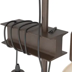 EGLO Townshend 4 Antique Brown Floor Light