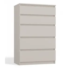 Tonya 5 Drawer 70cm Chest of Drawers Beige