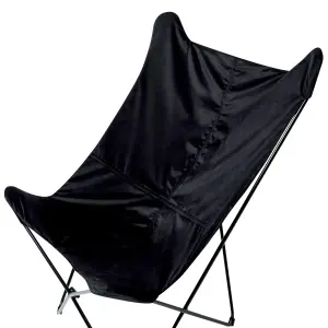 Beliani Retro Armchair NYBRO Velvet Black