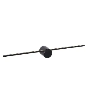 Lucide Mizar Modern Wall Light Bathroom - LED - 1x6W 2700K - IP44 - Black