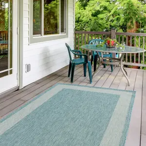 Ecology Collection Outdoor Rugs in Aqua  200AQ