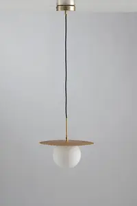 Luminosa Chaplin Globe Ceiling Pendant, Satin Gold, G9