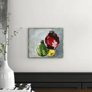 Ornaments 2 - Painting White Frame / 33.02cm H x 40.64cm W