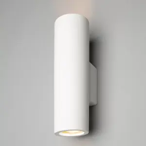 Litecraft Lomond White Paintable Up and Down Wall Light