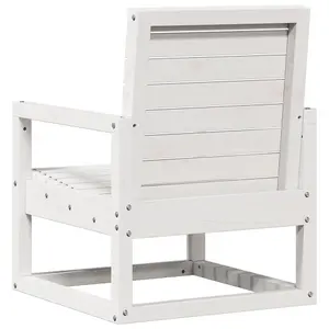 3 Piece Garden Lounge Set White Solid Wood Pine