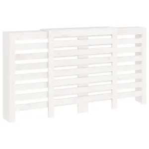 Radiator Cover White 210x21x85 cm Solid Wood Pine