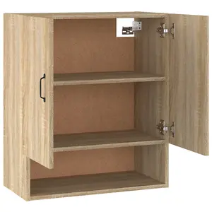 Berkfield Wall Cabinet Sonoma Oak 60x31x70 cm Engineered Wood