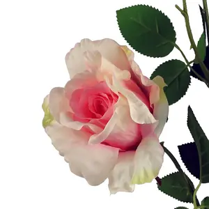 Pack of 6 x 80cm Artificial Pink Rose Stem - 18 flowers