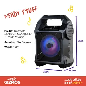 WICKED GIZMOS Portable Karaoke Machine with Amplifying Speaker