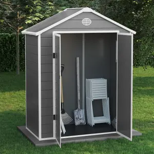 BillyOh Kingston Apex Plastic Shed Light Grey With Floor - 6 x 3