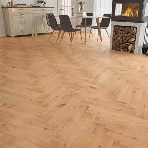 Luxury Flooring Mayfield Herringbone Oak - Oiled Engineered Wood - 125 x 600 x 15/4 - 1.2m2 