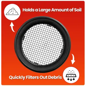 Hardys Large Plastic Garden Sieve - Gardening Riddle Stone and Soil Sifter, Compost Filter, BPA Free, 10mm Holes - 35cm Diameter