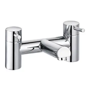 Nes Home Modern Bath Filler Mixer Taps Bathroom Deck Mounted Tap Solid Brass