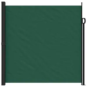 Berkfield Retractable Side Awning Dark Green 200x600 cm