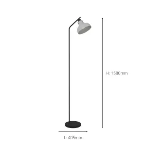 EGLO MATLOCK Grey Steel Floor Lamp