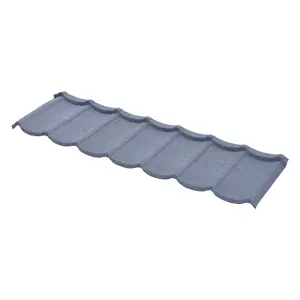 5 Pcs Grey Galvanised Zinc Tiles on Eaves,Stone Coated Metal Roofing Shingle Covering 2.3 m²