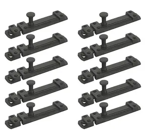 Security Slide Bolt Tower Bolt Door Bolt in Matt Balck Finish 100mm (4") - Golden Grace (10)