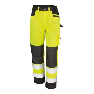 SAFE-GUARD by Result Unisex Adult Hi-Vis Cargo Trousers Fluorescent Yellow (XXL)