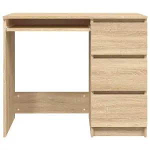 Berkfield Desk Sonoma Oak 90x45x76 cm Engineered Wood