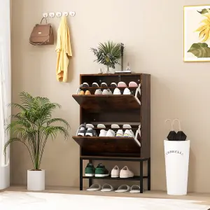 Costway Industrial Shoe Storage Cabinet Entryway Freestanding Shoe Rack