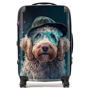 Labradoodle Dog Splashart Suitcase - Medium