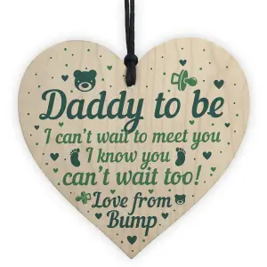 Red Ocean Daddy To Be Gifts Card From Bump Wooden Heart Daddy Christmas Presents Gifts For Dad