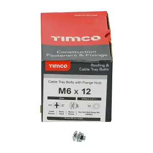 TIMCO Cable Tray Bolts & Flange Nuts Silver - M6 x 12