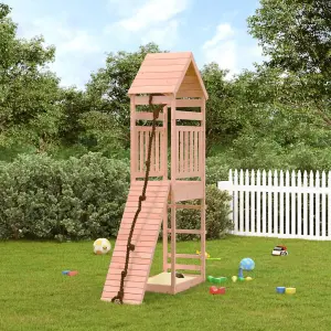 Berkfield Playhouse with Climbing Wall Solid Wood Douglas