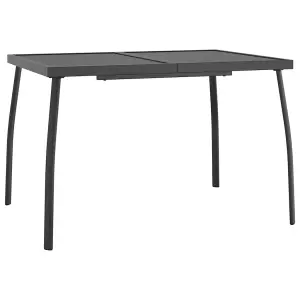 Berkfield Garden Table Anthracite 110x80x72 cm Steel Mesh