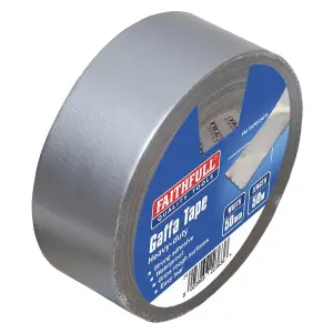 Faithfull Silver Gaffa Tape 50m Roll 50mm Width Heavy Duty Tape FAITAPEGAFS