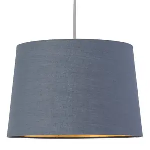 First Choice Lighting Zoey Dark Grey with Gold Inner 28cm Easy Fit Pendant or Lamp Shade