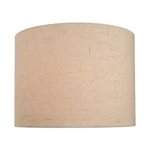 Contemporary and Sleek Taupe Textured 10 Linen Fabric Drum Lamp Shade 60w Max