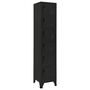 Berkfield Locker Cabinet Black 38x40x180 cm Steel