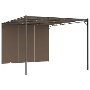 Berkfield Garden Gazebo with Side Curtain 4x3x2.25 m Taupe