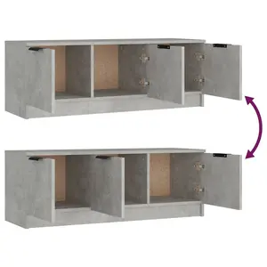 vidaXL TV Cabinet Concrete Grey 102x35x36.5 cm Engineered Wood