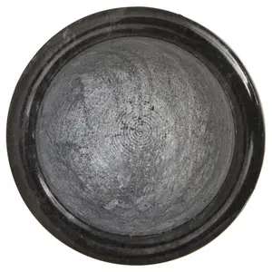 Maison by Premier Salerno Black Marble Mortar And Pestle With Rim