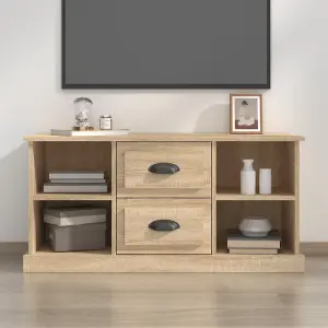 Berkfield TV Cabinet Sonoma Oak 99.5x35.5x48 cm Engineered Wood