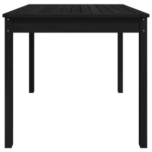 Berkfield Garden Table Black 82.5x82.5x76 cm Solid Wood Pine