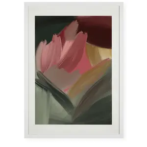 The Sylvie Fern - Single Picture Frame Art Prints White / 73cm H x 53cm W x 2cm D