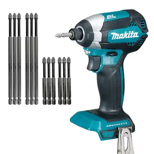 Makita DTD153Z 18V LXT Lithium Ion Brushless Impact Driver + 12 Piece Long Bit Set