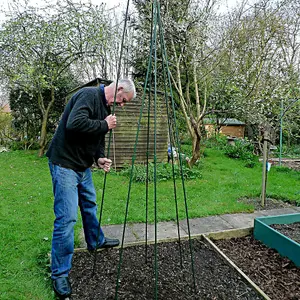 GardenSkill Pea and Runner Bean Wigwam Teepee Grow House Plant Support Frame 2.4m H