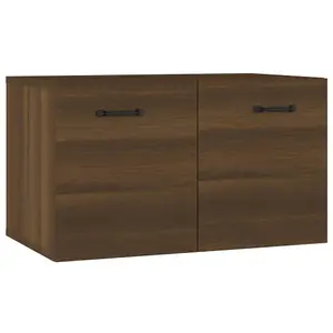 Berkfield Wall Cabinet Brown Oak 60x36.5x35 cm Engineered Wood