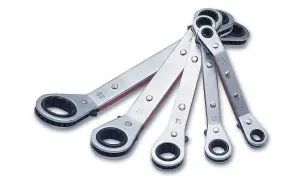 Laser Tools 1750 5pc Ratchet Ring Spanner Set 6-22mm