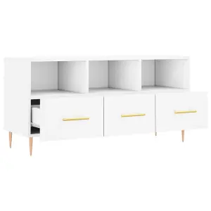 Berkfield TV Cabinet White 102x36x50 cm Engineered Wood