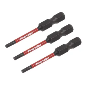 Sealey Hex 2.5mm Impact Power Tool Bits 50mm 3 Pieces Professional AK8235