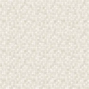 Galerie Natural Fx Cream Tessera Embossed Wallpaper