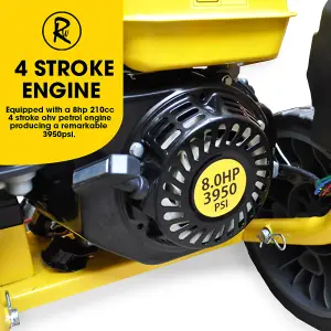 RocwooD Petrol Pressure Washer 3950PSI Electric Start